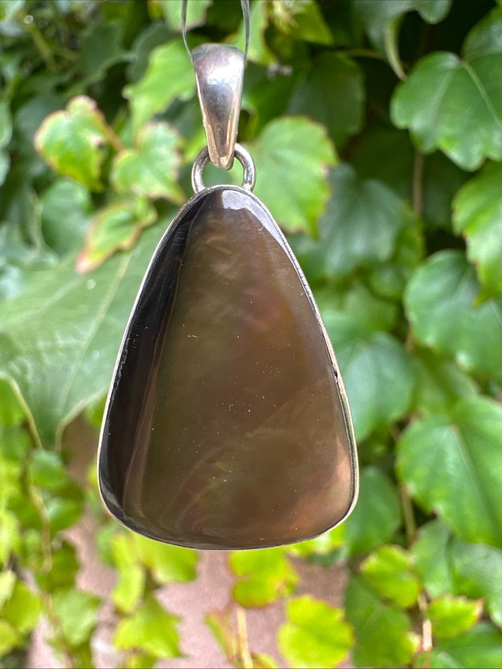 Marta Howell Sterling Silver black lip oyster Teardrop Pendant - Women Jewelry